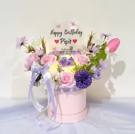 Bloom Box Akrilik Ucapan Ulang Tahun Batuceper